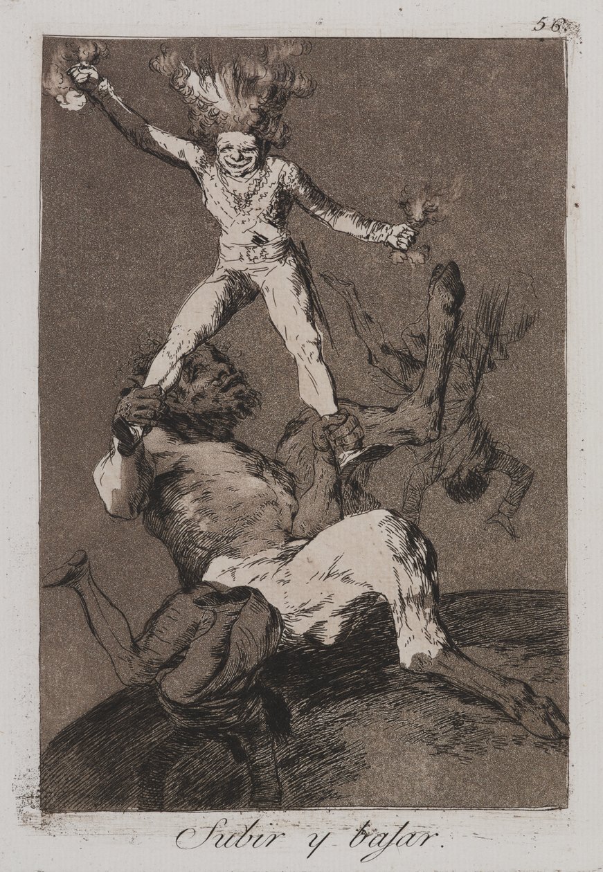 Å stige og falle av Francisco de Goya