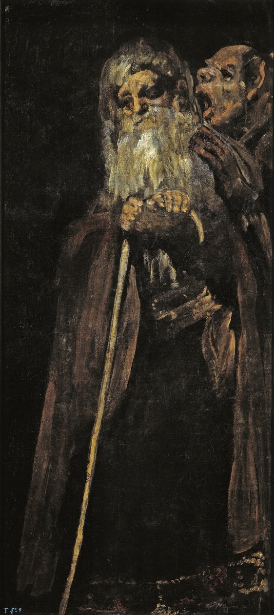 To gamle menn To munker av Francisco de Goya