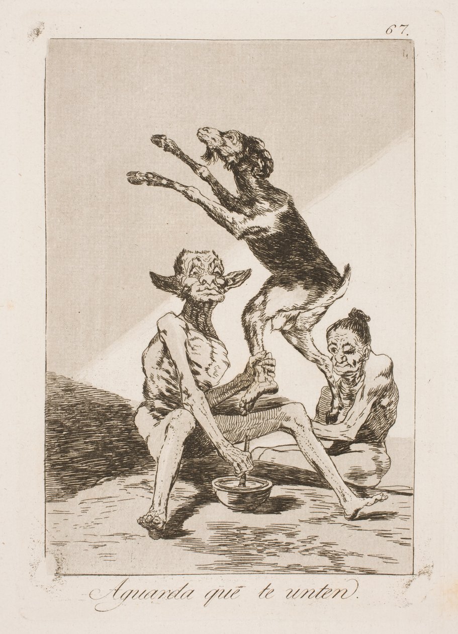 Vent til den er smurt inn med salve av Francisco de Goya
