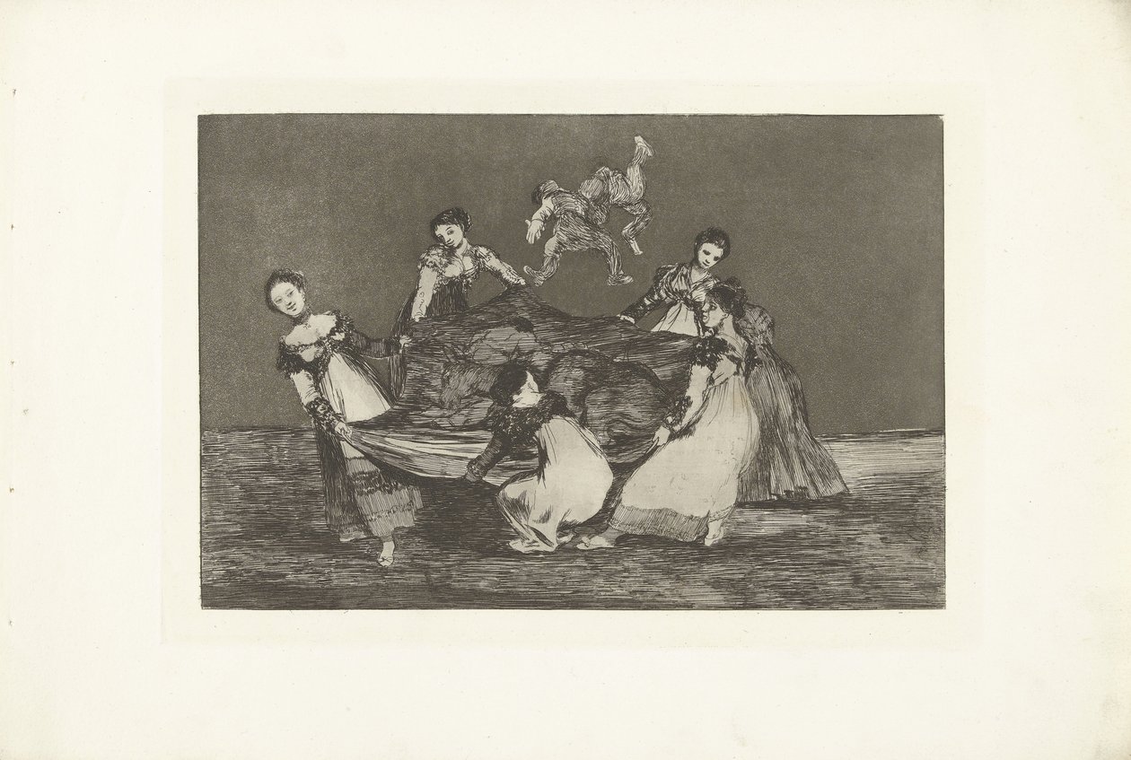Feminin dårskap Disparate Feminino Los Disparates (Follies) Los Proverbios (Ordspråkene) (serietittel) av Francisco de Goya