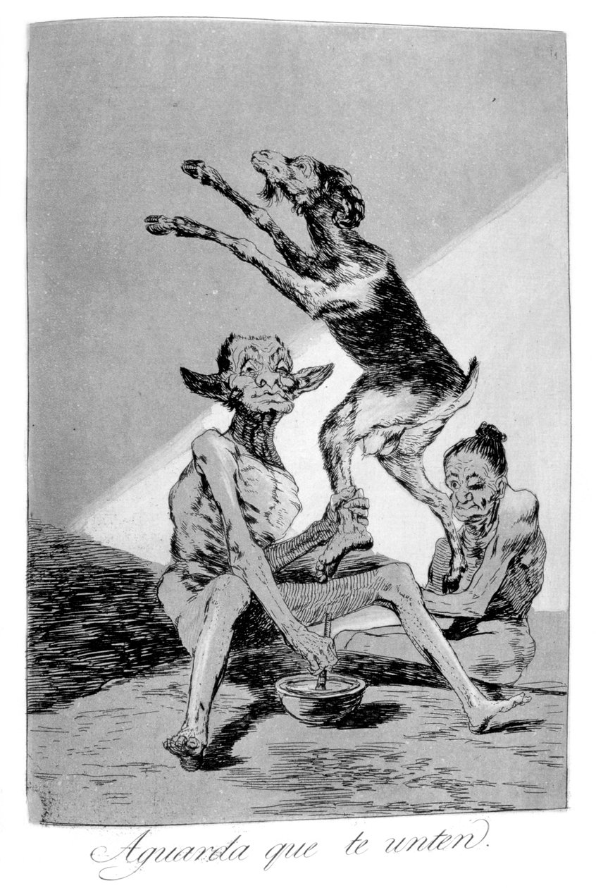Vent til du har blitt salvet, 1799 av Francisco de Goya