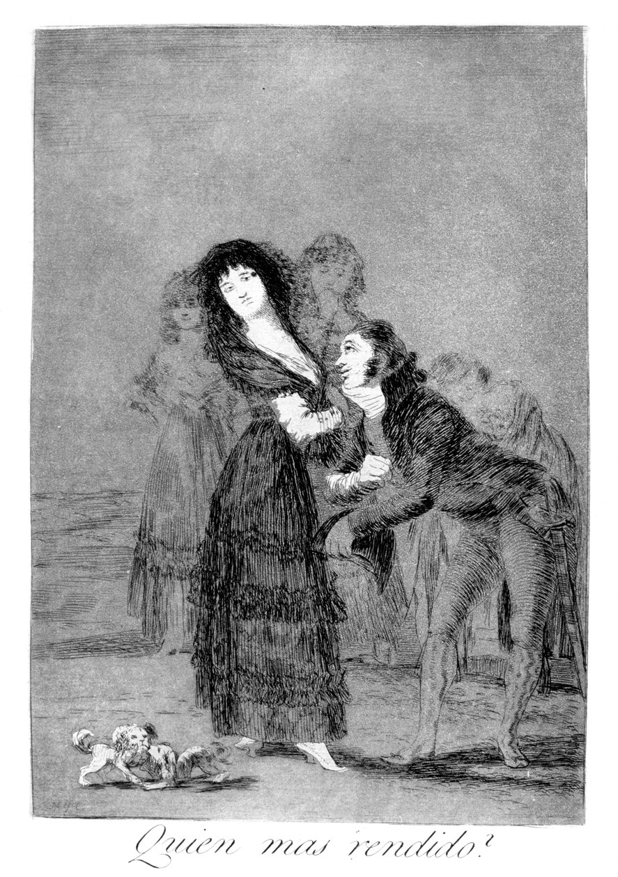 Hvem av dem er mest overvunnet, 1799 av Francisco de Goya