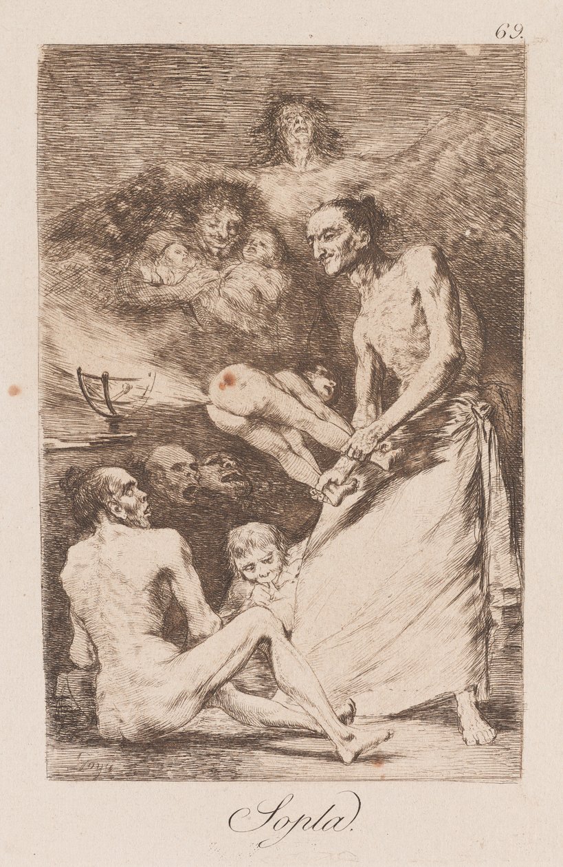 Vind, sent på 1700-tallet - begynnelsen av 1800-tallet (trykk) av Francisco de Goya