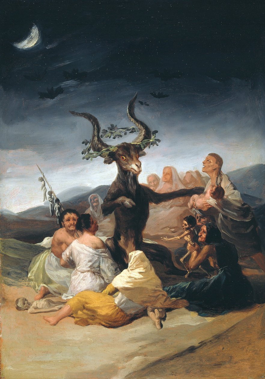 Heksesabbat, 1797-1798 av Francisco de Goya