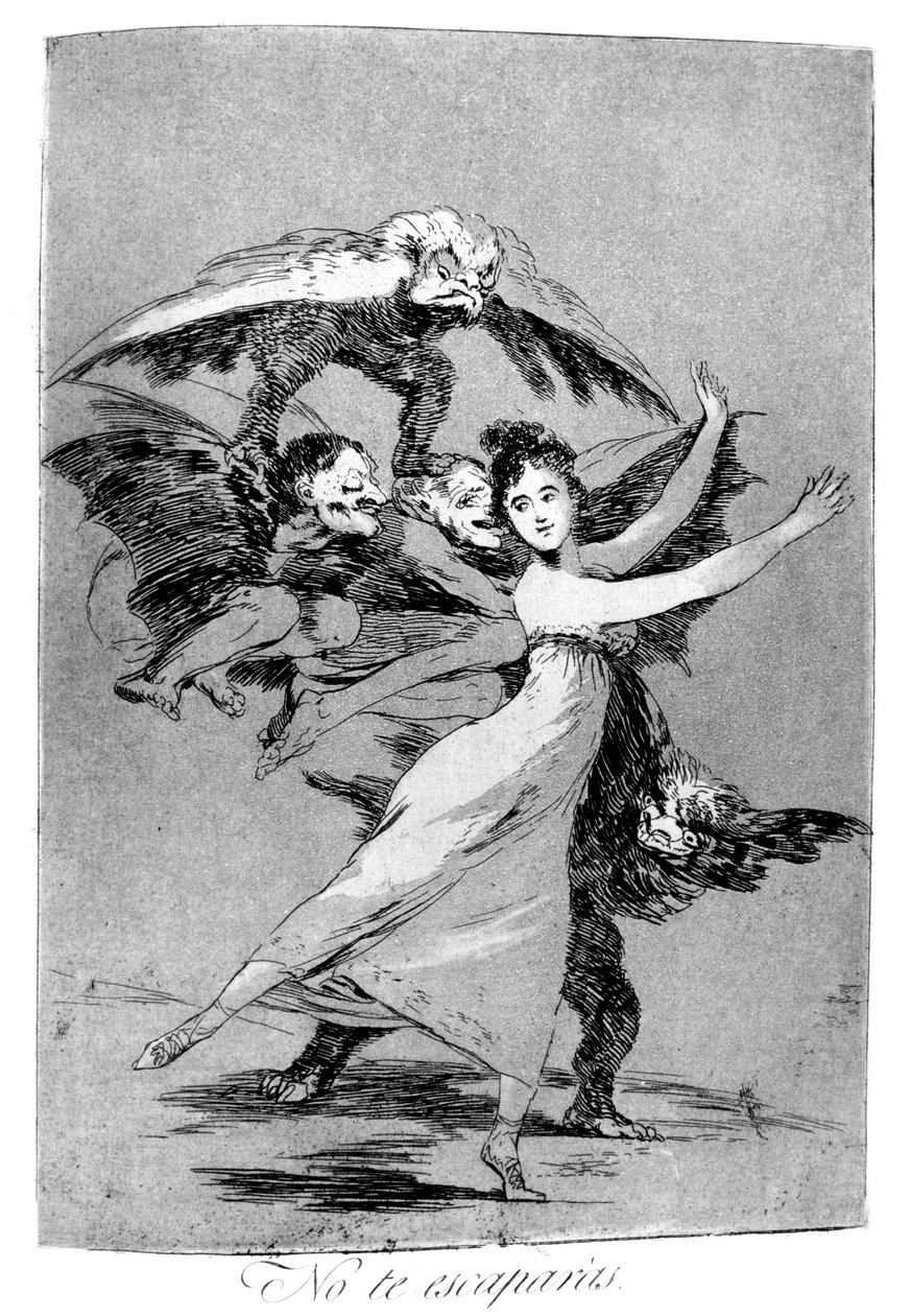 Du vil ikke unnslippe, 1799 av Francisco de Goya