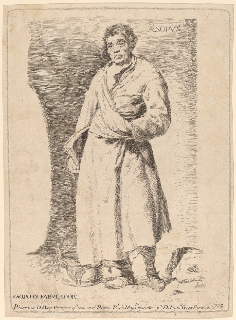 Aesopvs (Aesop) av Francisco de Goya after Diego Velázquez