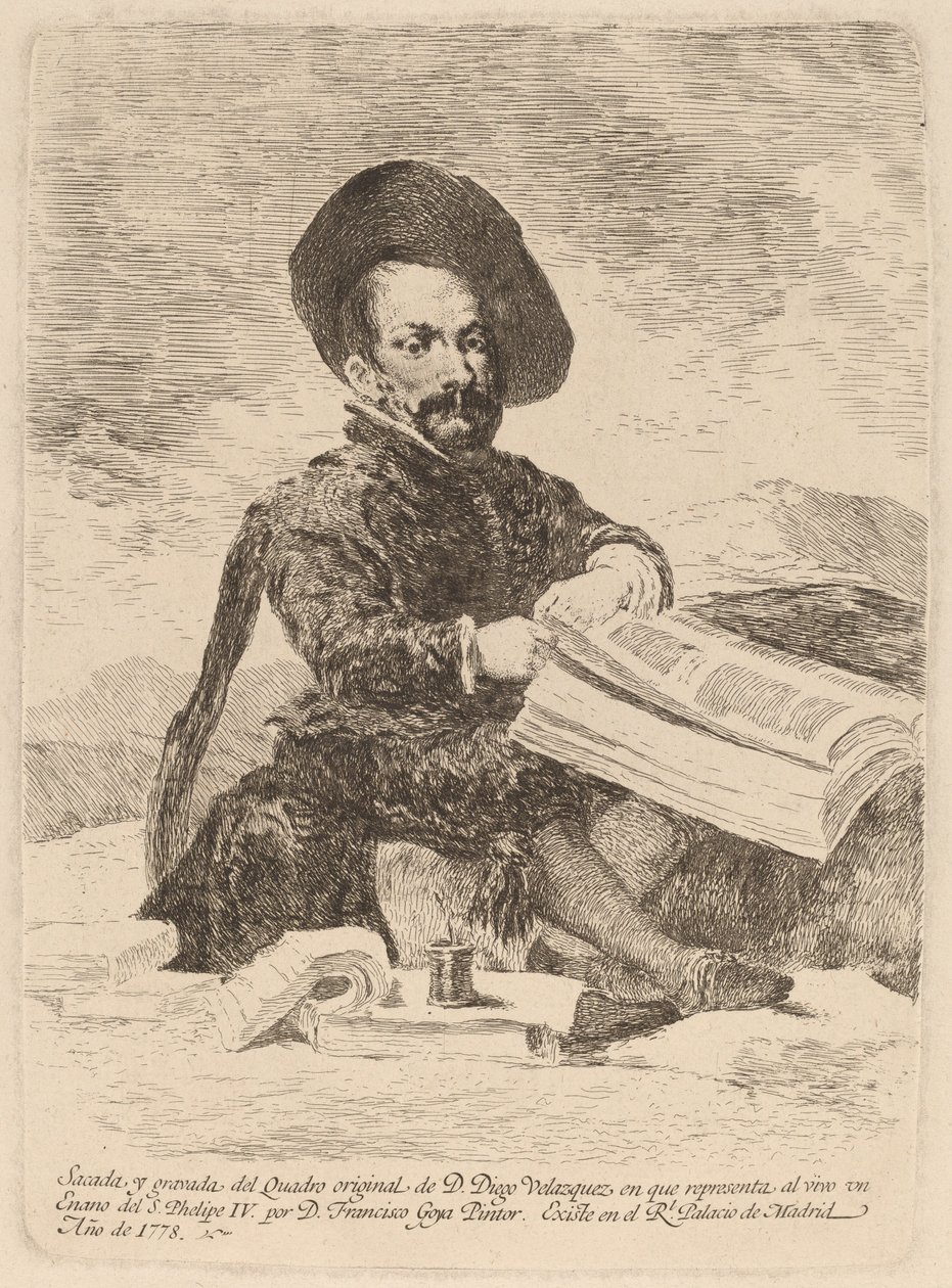 En dverg (En dverg) av Francisco de Goya after Diego Velázquez