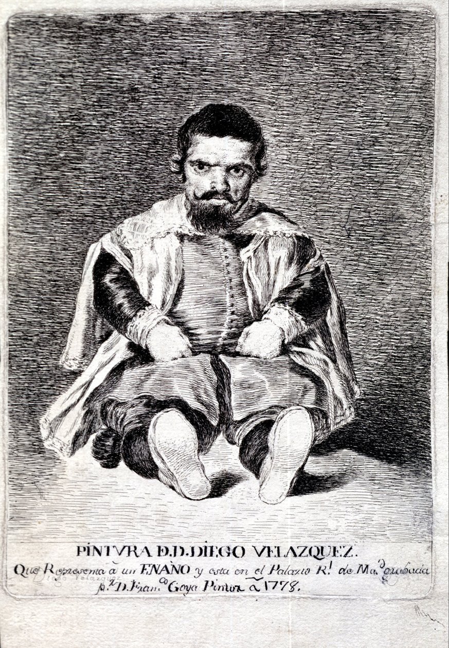 Dvergen, Sebastián de Morra, ved domstolen til Felipe IV av Francisco de Goya