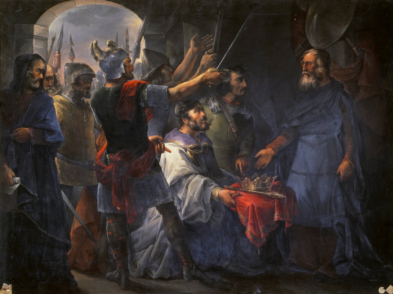 Valg av Wamba som konge, 1843 av Francisco de Paula van Halen