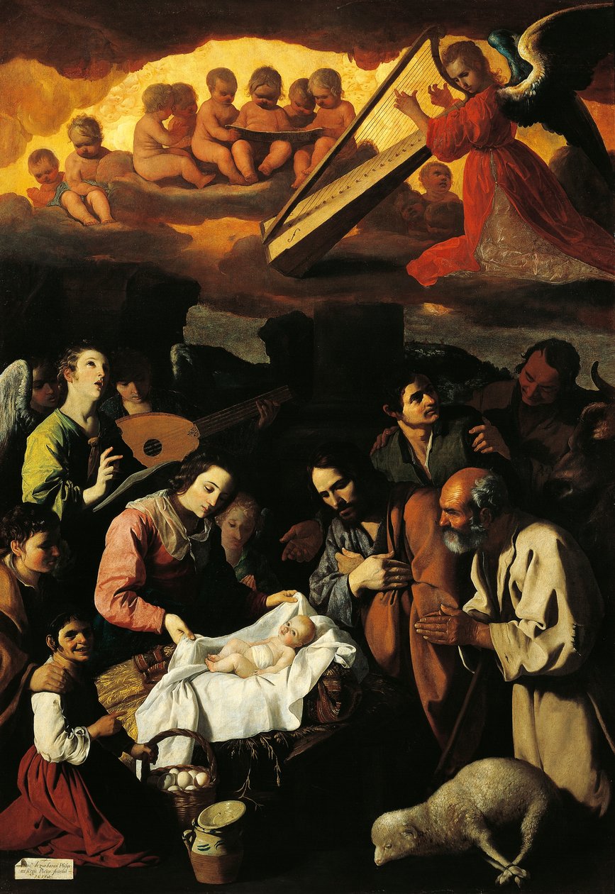 Tilbedelse av hyrder av Francisco de Zurbaran