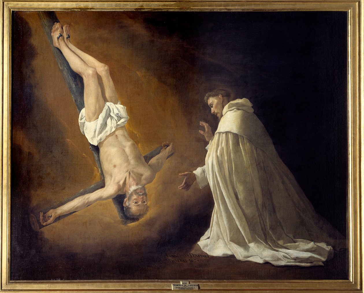 Åpenbaring av St. Peter korsfester til St. Peter Nolasque (1189-1256) Maleri av Francisco de Zurbaran (1598-1664) (esp.) 1629 Søn. 1,79x2,23 m Madrid, Musee du Prado av Francisco de Zurbaran