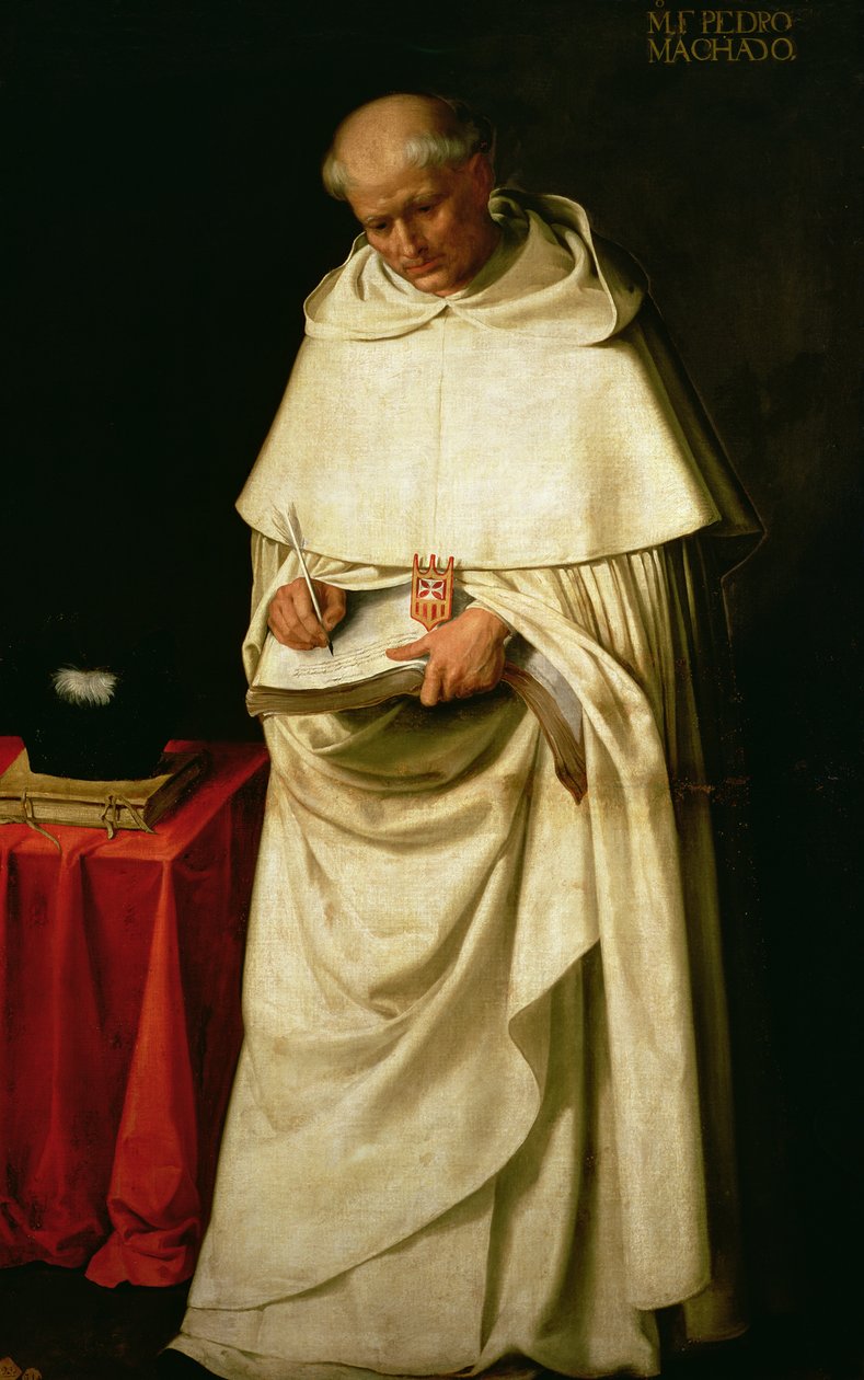 Bror Pedro Machado (d.1604) (olje på lerret) av Francisco de Zurbaran