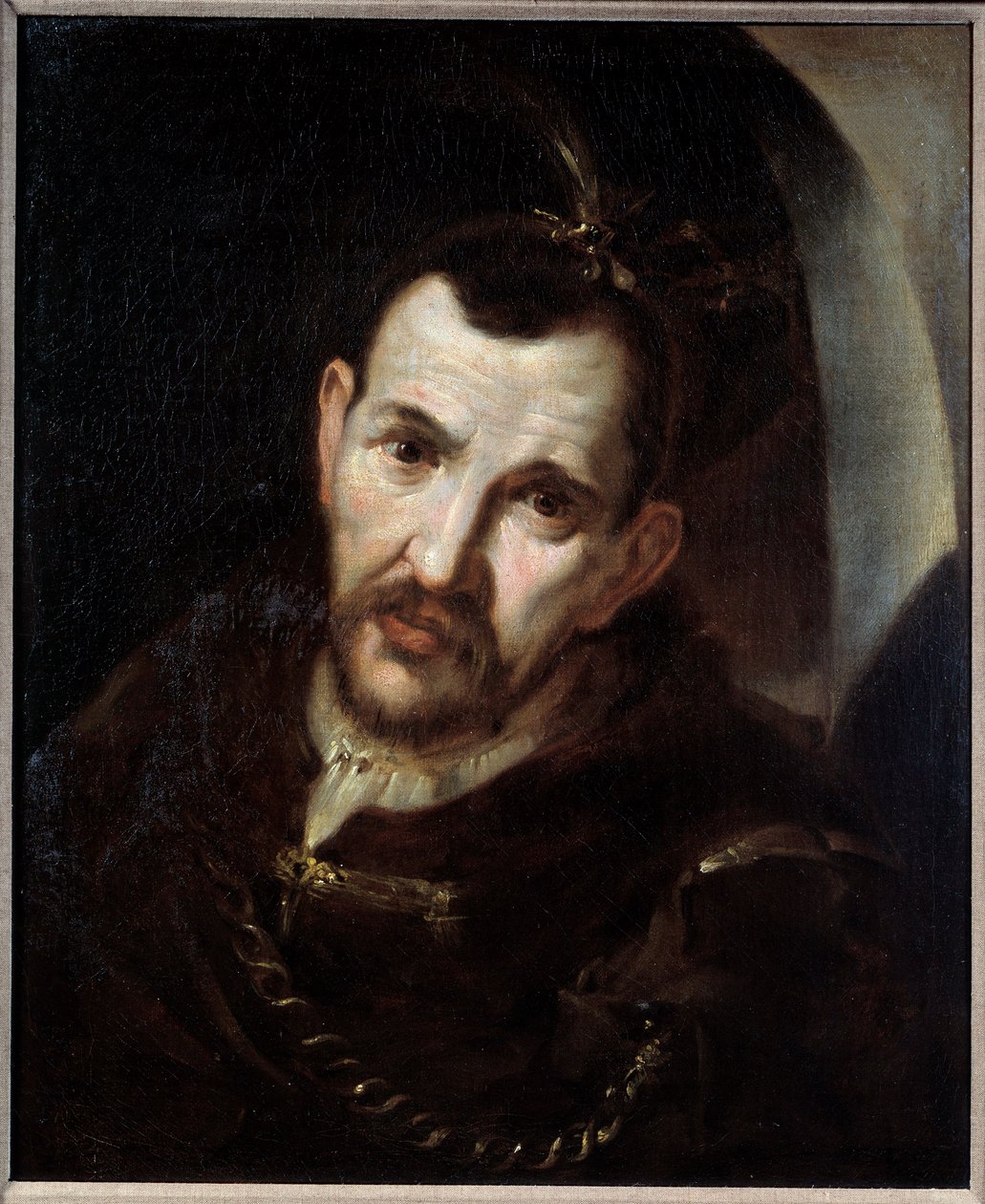 Cacique-fange Portrett av indisk stammeleder. Maleri av Francisco de Zurbaran (1598-1664) Metz fra 1600-tallet, Museum of Fine Arts av Francisco de Zurbaran