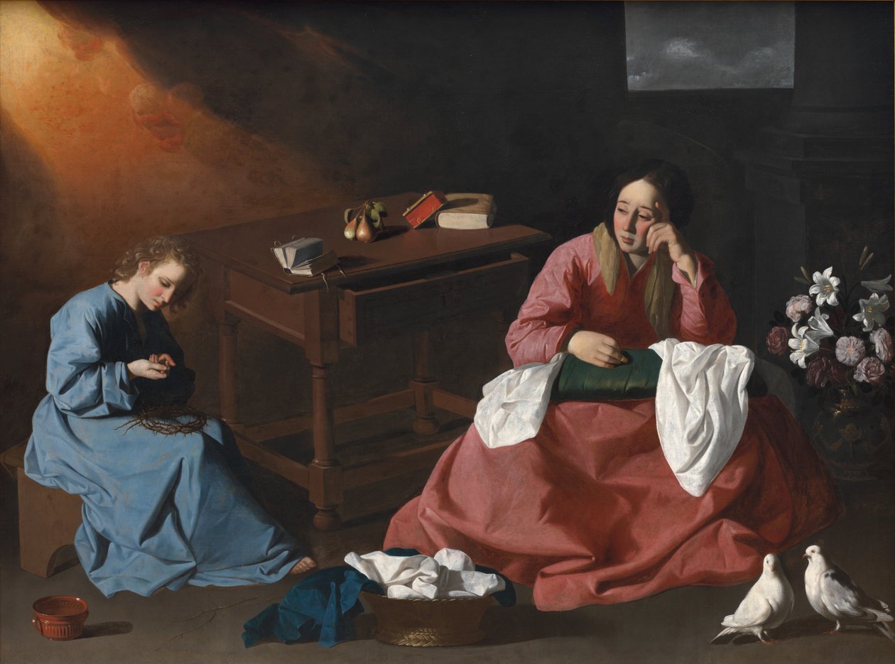 Kristus og jomfruen i huset i Nasaret, ca. 1640. av Francisco de Zurbaran