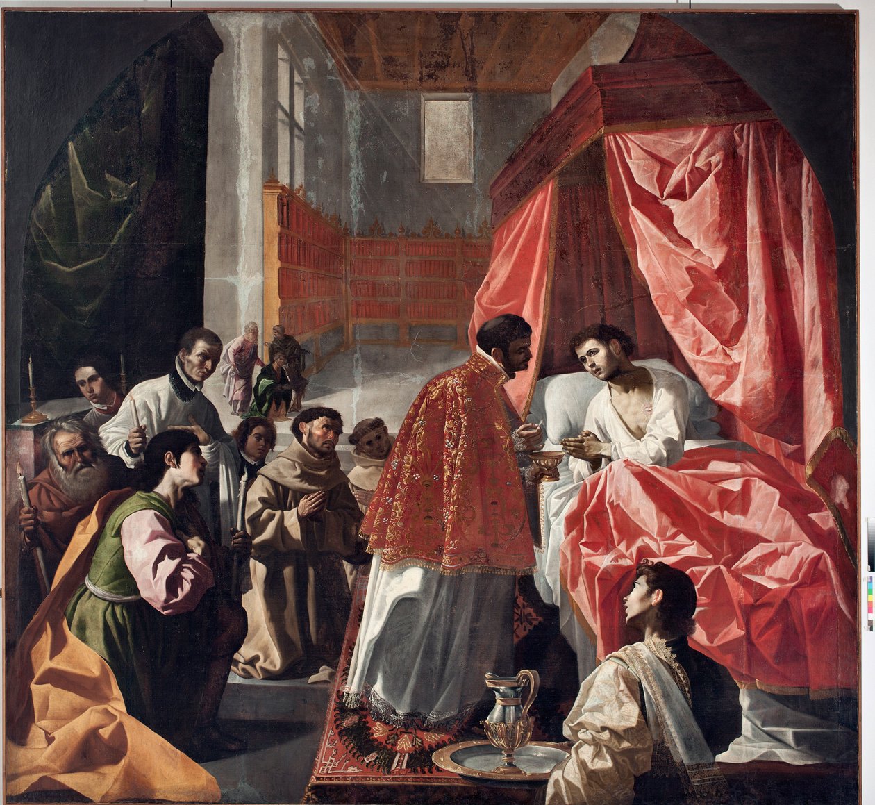 Siste nattverd av St Bonaventure (olje på lerret av Francisco de Zurbaran
