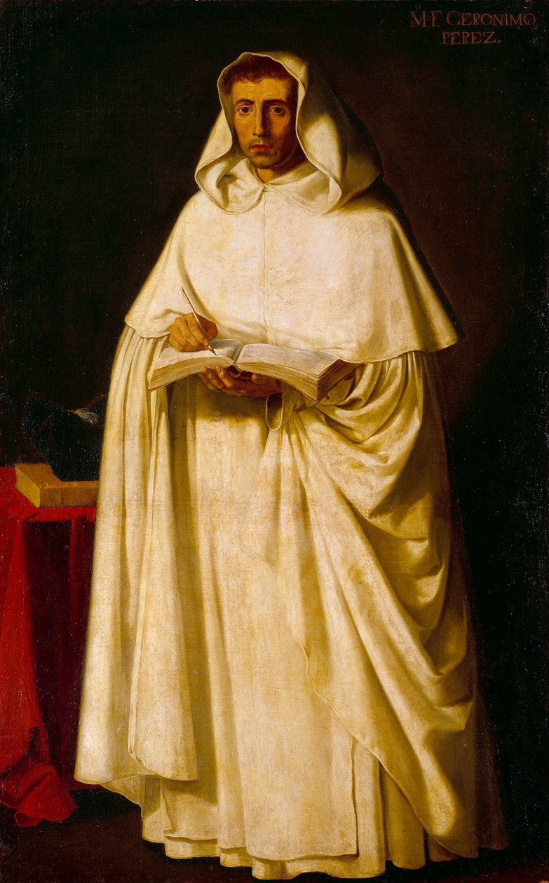 Portrett av far Jeronimo Perez, maleri av Francisco de Zurbaran (1598-1664) av Francisco de Zurbaran