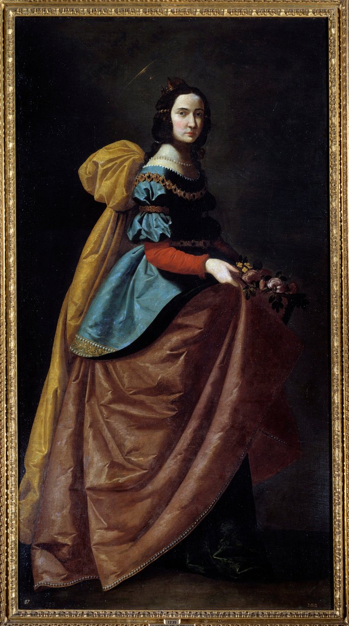 Representasjon av St. Elizabeth av Portugal (1271-1336) (eller St. Cassilda av Burgos) Maleri av Francisco de Zurbaran (1598-1664) 1640 Madrid, Prado-museet av Francisco de Zurbaran
