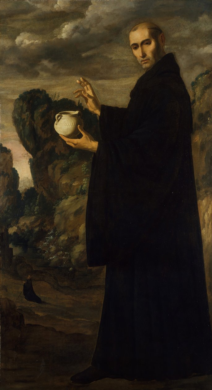 Saint Benedict, ca. 1640-45. av Francisco de Zurbaran