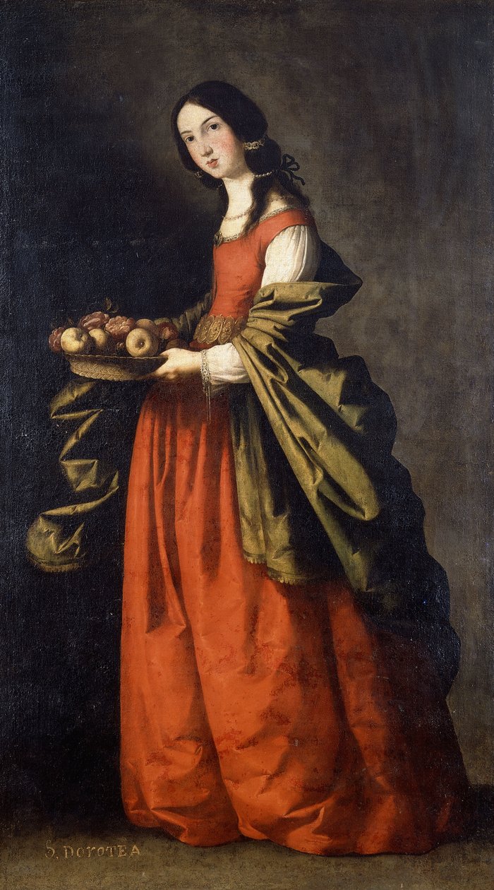 Den hellige Dorothea av Francisco de Zurbaran