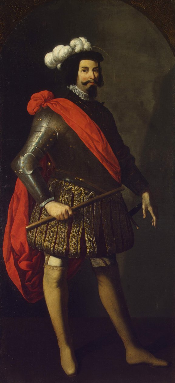 Saint Ferdinand III av Castilla, ca 1630-1634 av Francisco de Zurbaran