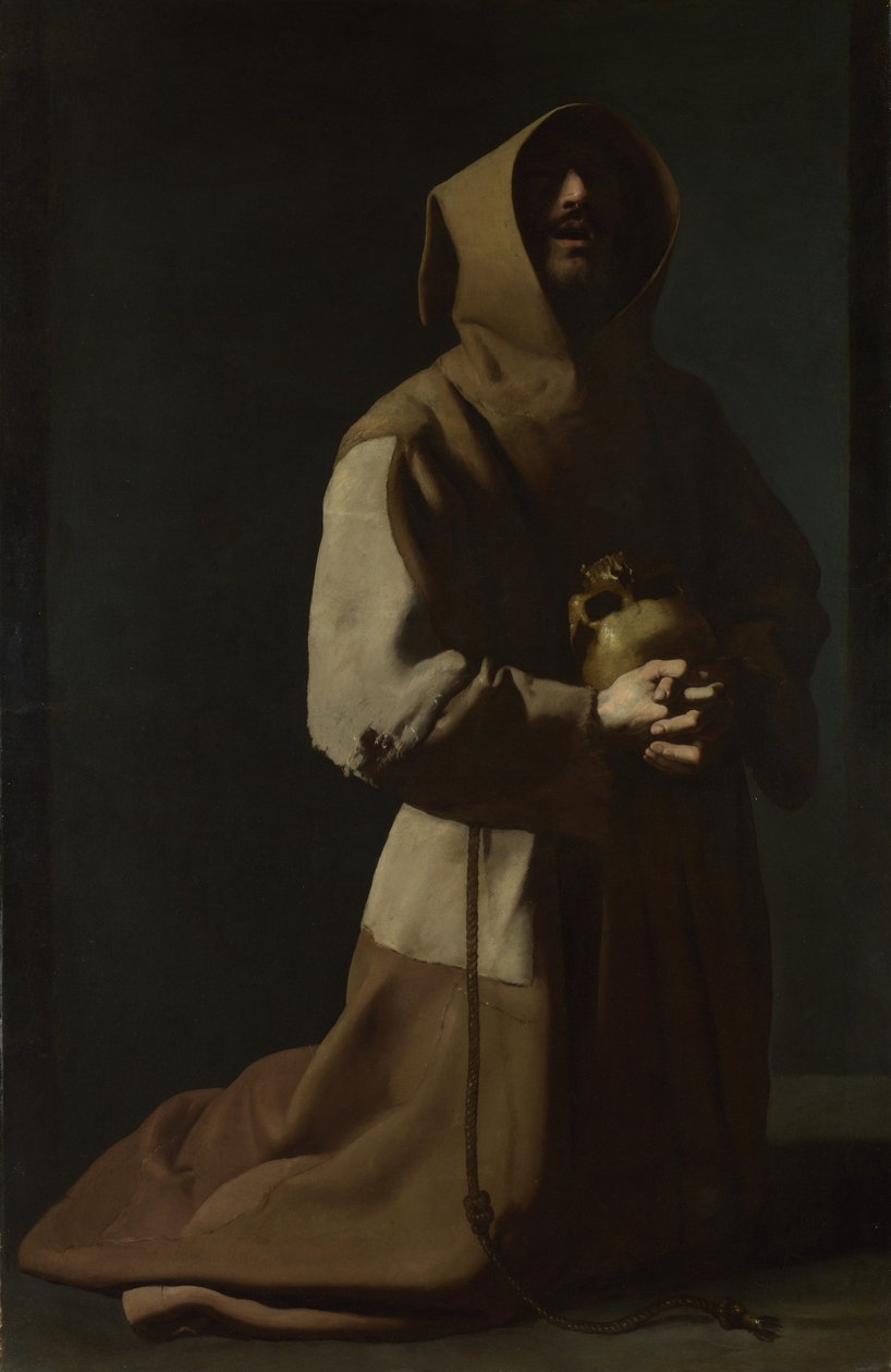 Saint Francis in Meditation, 1635-1640 av Francisco de Zurbaran