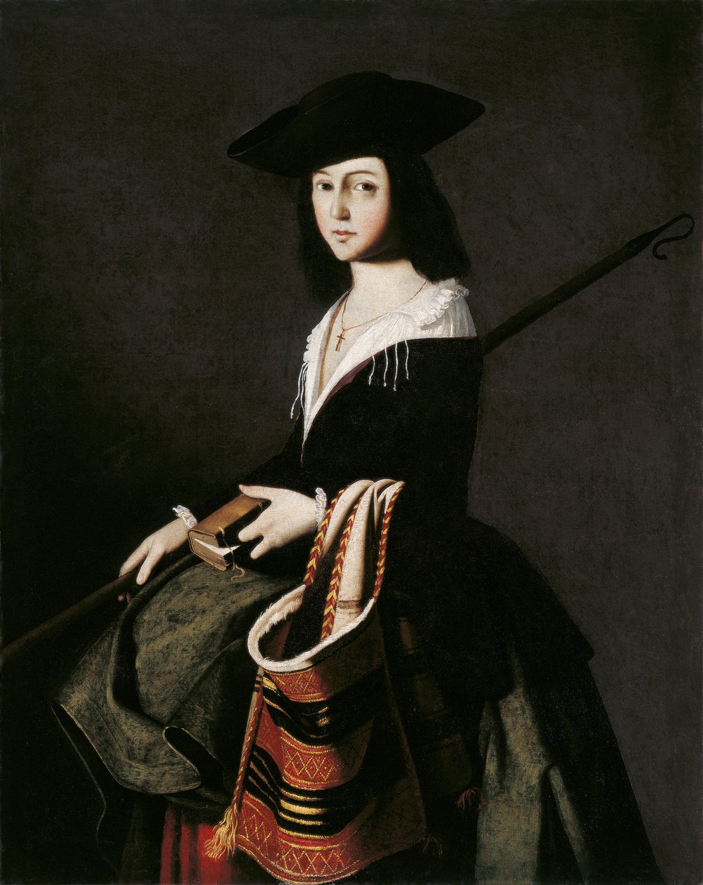 Saint Marina (Sainte Marine) - Zurbaran, Francisco, de (1598-1664) - ca 1640-1645 - Olje på lerret - 111x88 - Museo Carmen Thyssen, Malaga av Francisco de Zurbaran