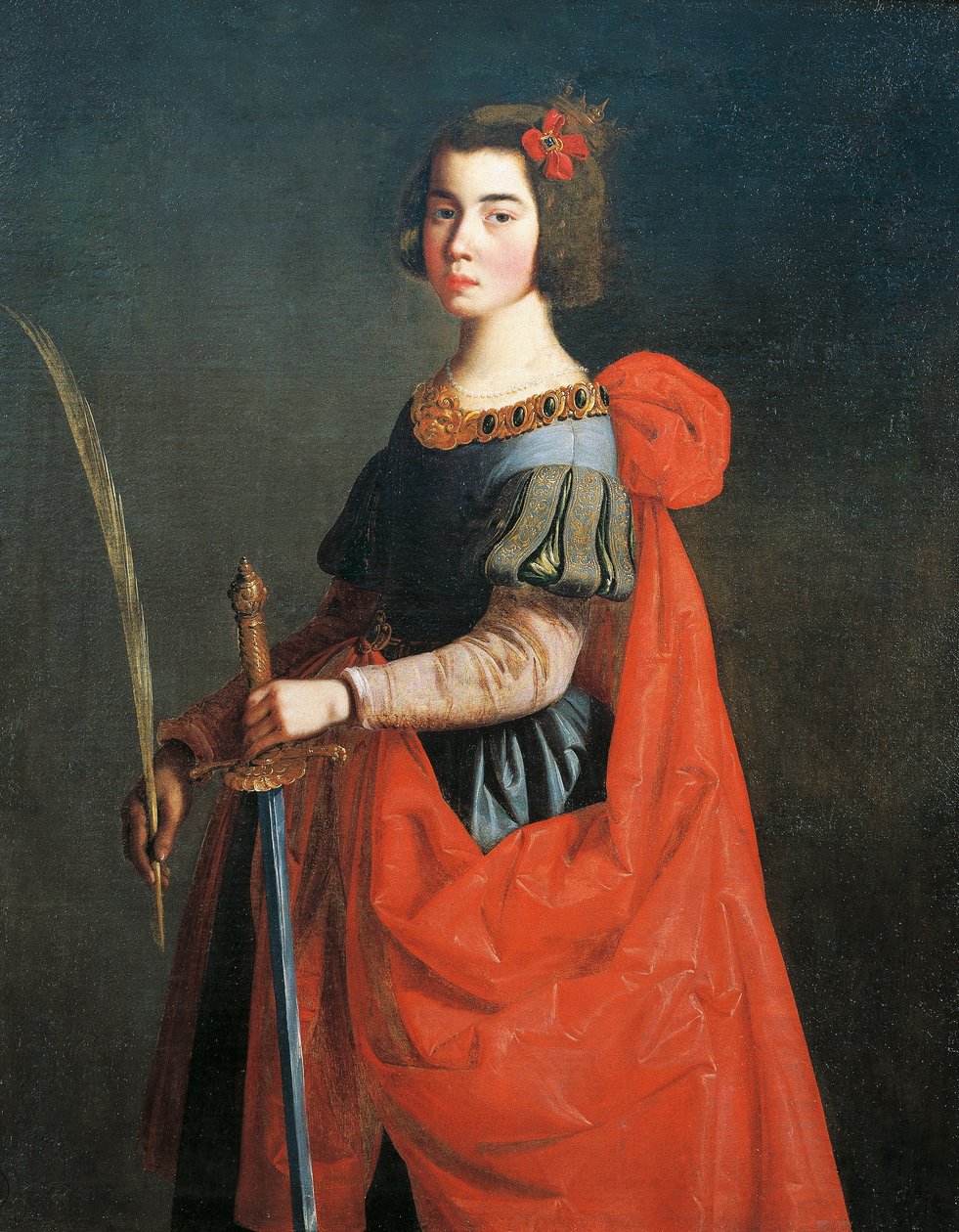 Den hellige Katarina av Alexandria av Francisco de Zurbaran