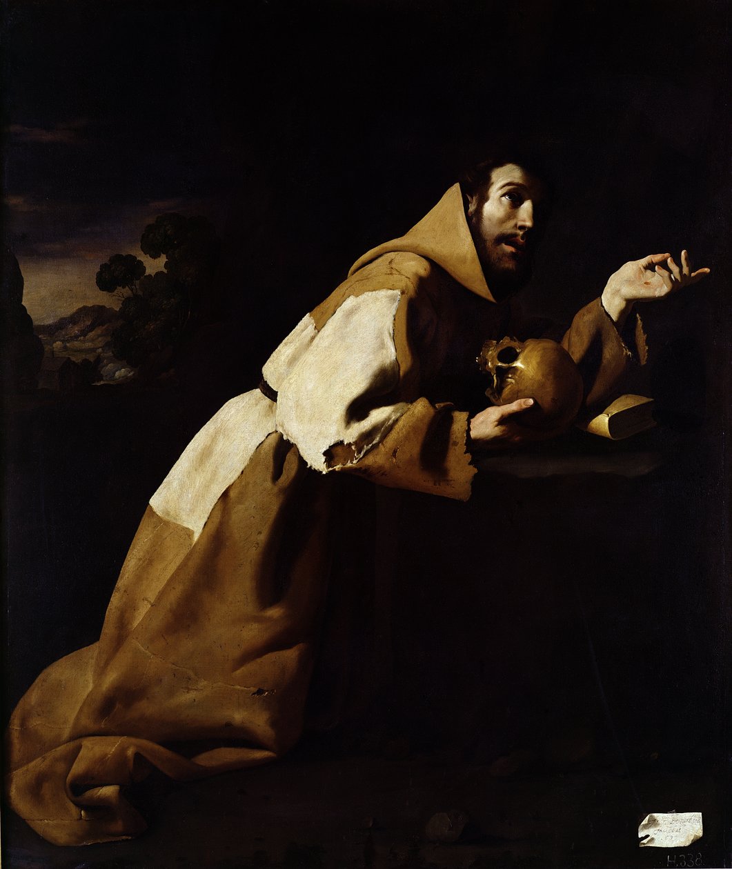 St. Frans i meditasjon, 1639 av Francisco de Zurbaran