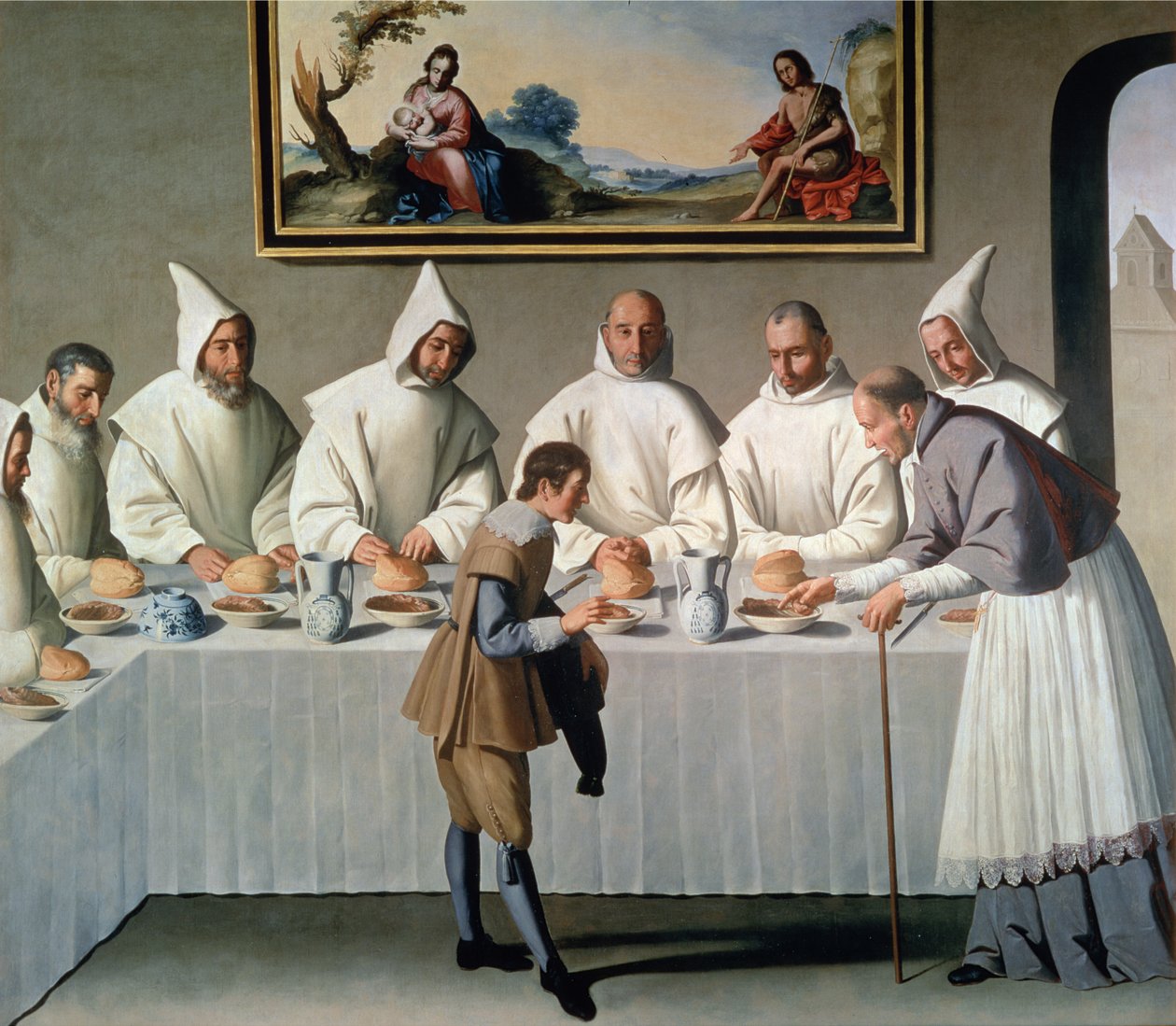 St. Hugh av Cluny (1024-1109) i karteusernes refektorium, 1633 av Francisco de Zurbaran