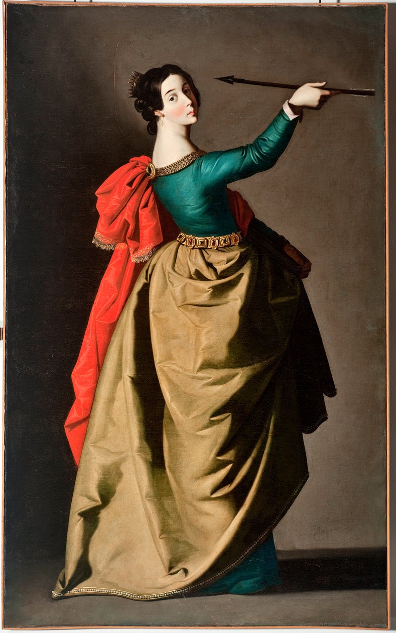 St Ursula (olje på lerret av Francisco de Zurbaran