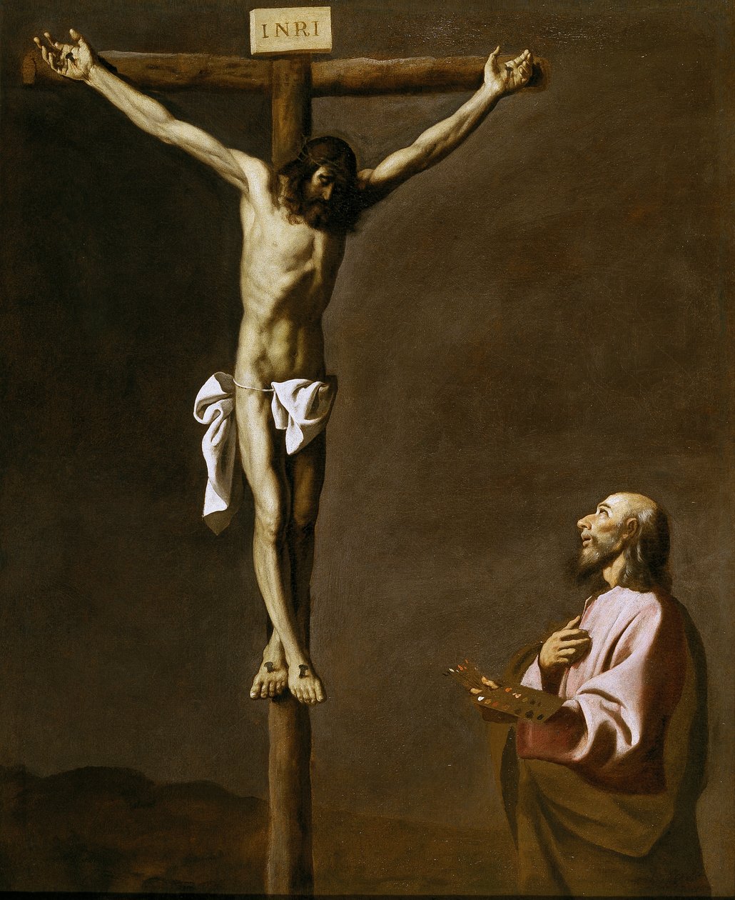 Den korsfestede Kristus med en maler, ca. 1650 (olje på lerret) av Francisco de Zurbaran