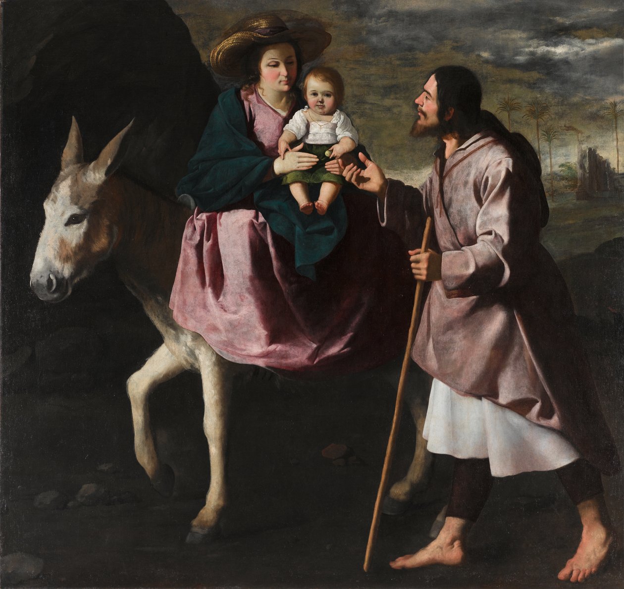 The Flight into Egypt, ca. 1638-40 (olje på lerret) av Francisco de Zurbaran