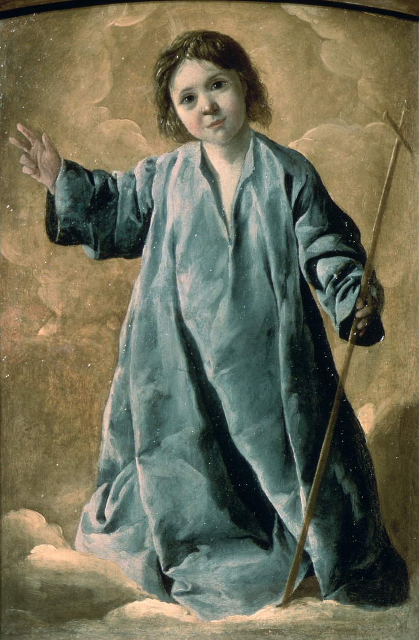 The Infant Christ (olje på lerret) av Francisco de Zurbaran