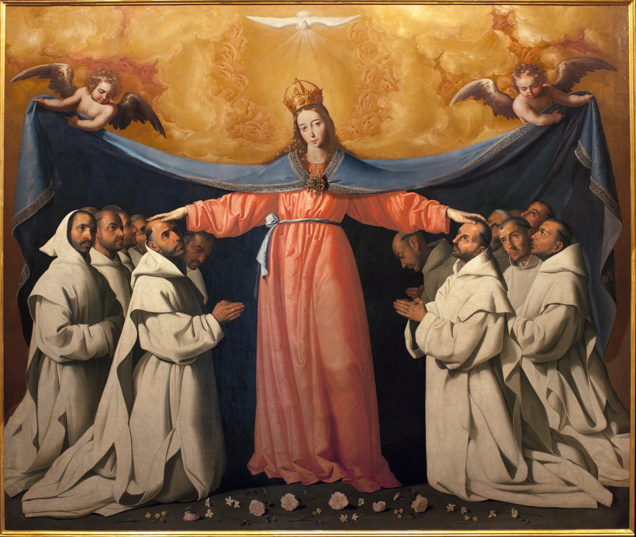 Jomfruen fra Las Cuevas. Maleri av Francisco Zurbaran (1598-1664), Olje på lerret av Francisco de Zurbaran