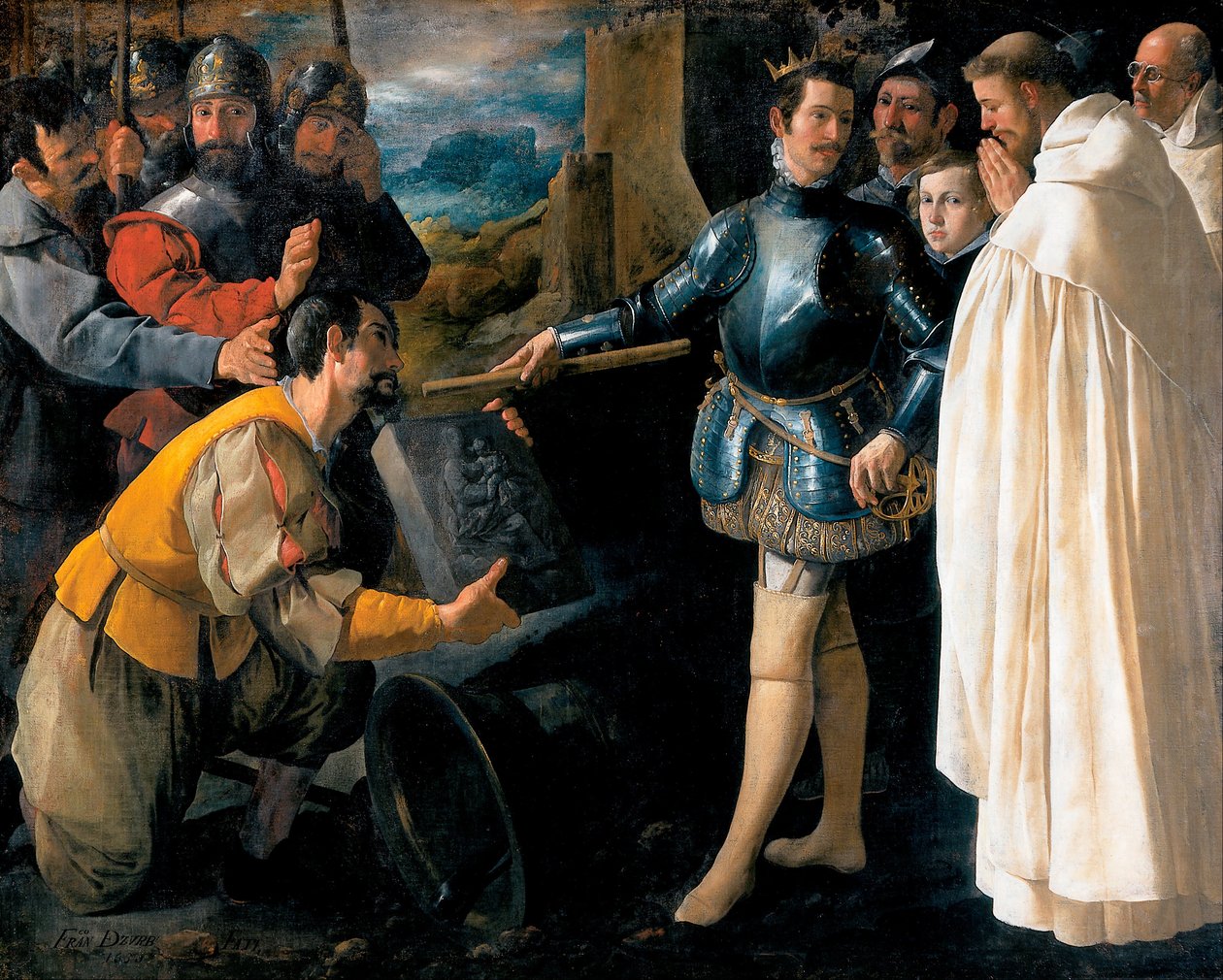 Saint Peter Nolasco gjenoppretter bildet av jomfruen av Francisco de Zurbaran