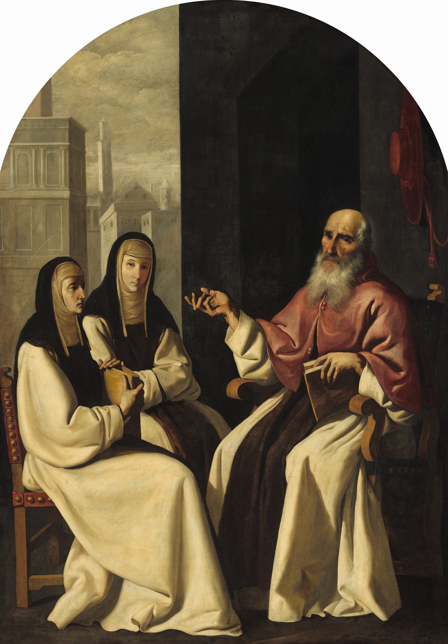 Saint Hieronymus med Saint Paula og Saint Eustochium av Francisco de Zurbarán and Workshop