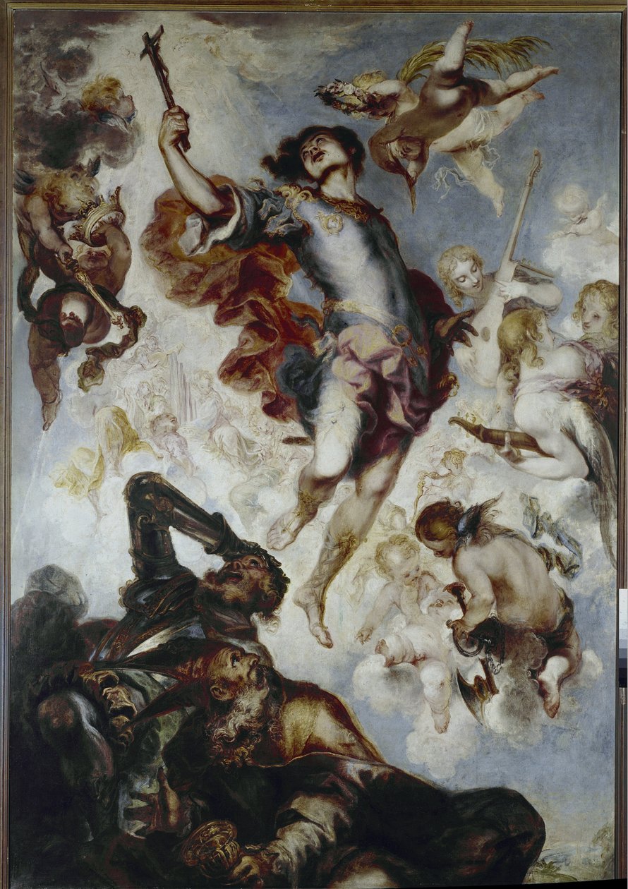 The Triumph of Hermenegilde (Visigoth Prince and Martyr, ca. 560-585) - Olje på lerret av Francisco the Younger Herrera