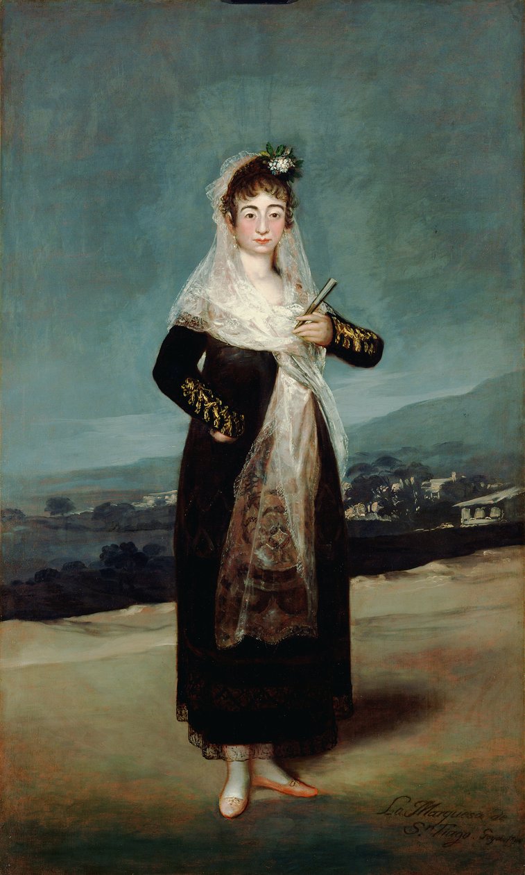 Portrett av Marquesa de Santiago av Francisco de Goya
