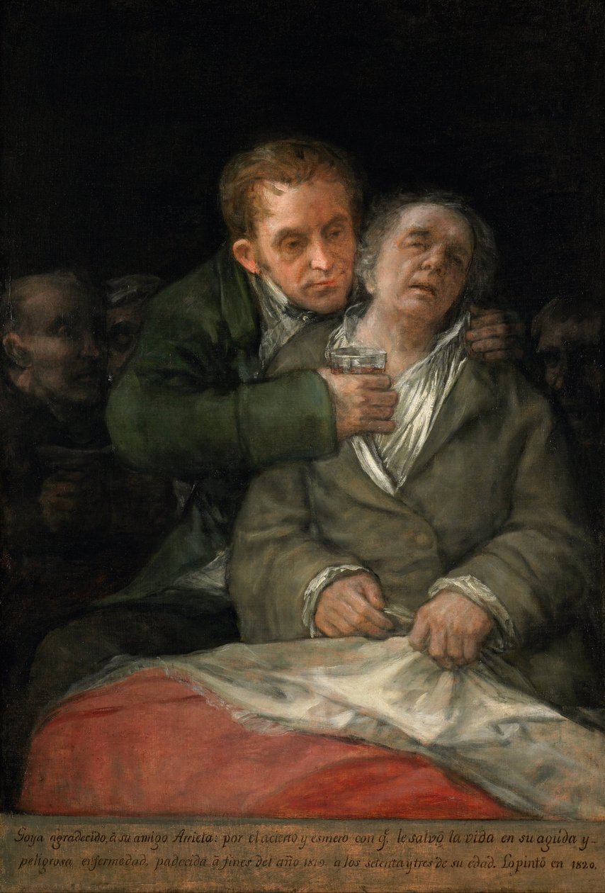 Selvportrett med Dr. Arrieta av Francisco de Goya