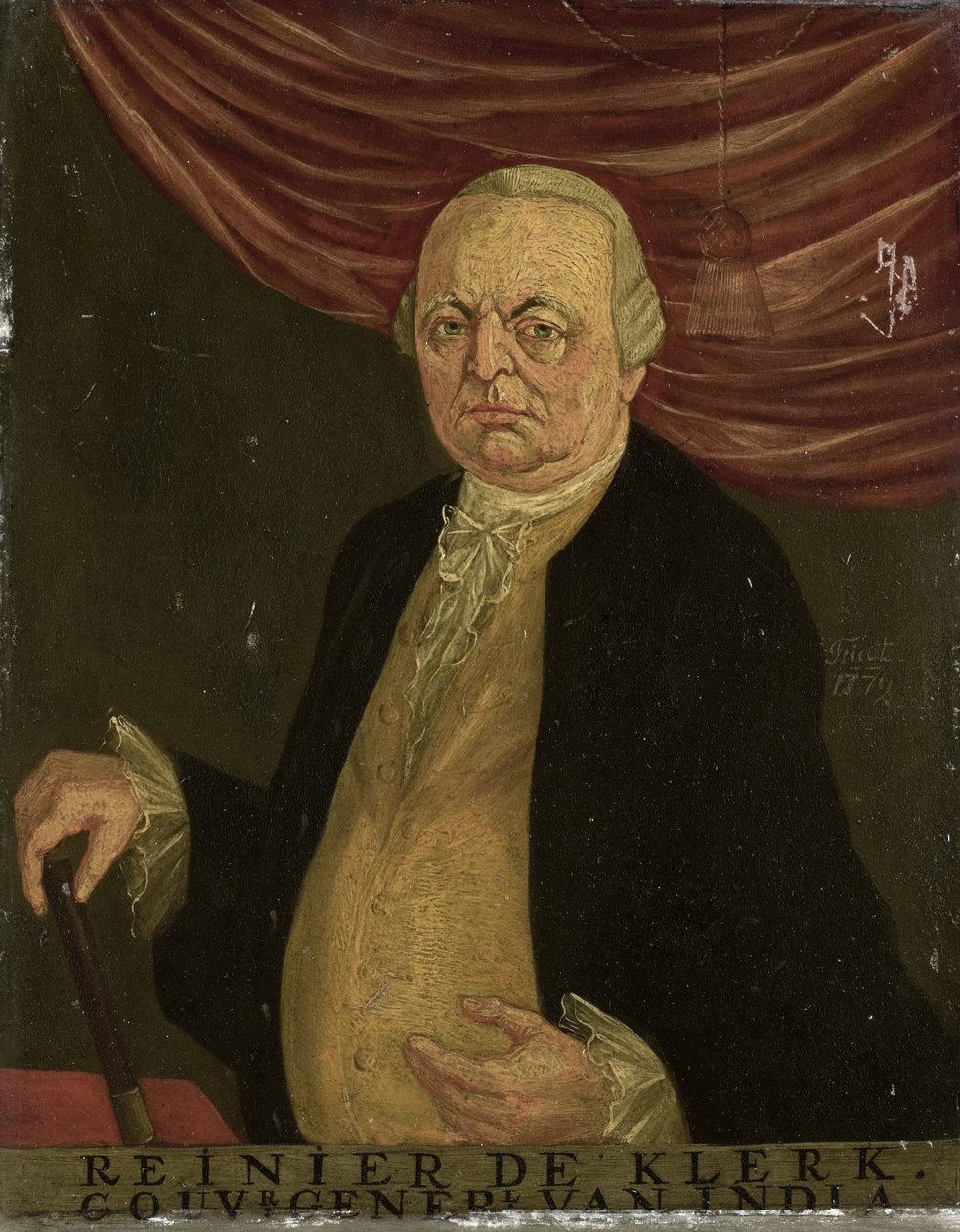 Portrett av Reinier de Klerk, generalguvernør for det nederlandske østindiske kompaniet av Franciscus Josephus Fricot (attributed to)