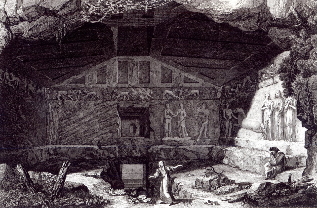 Etruskisk grav, ca. 1780 av Franciszek Smuglewicz