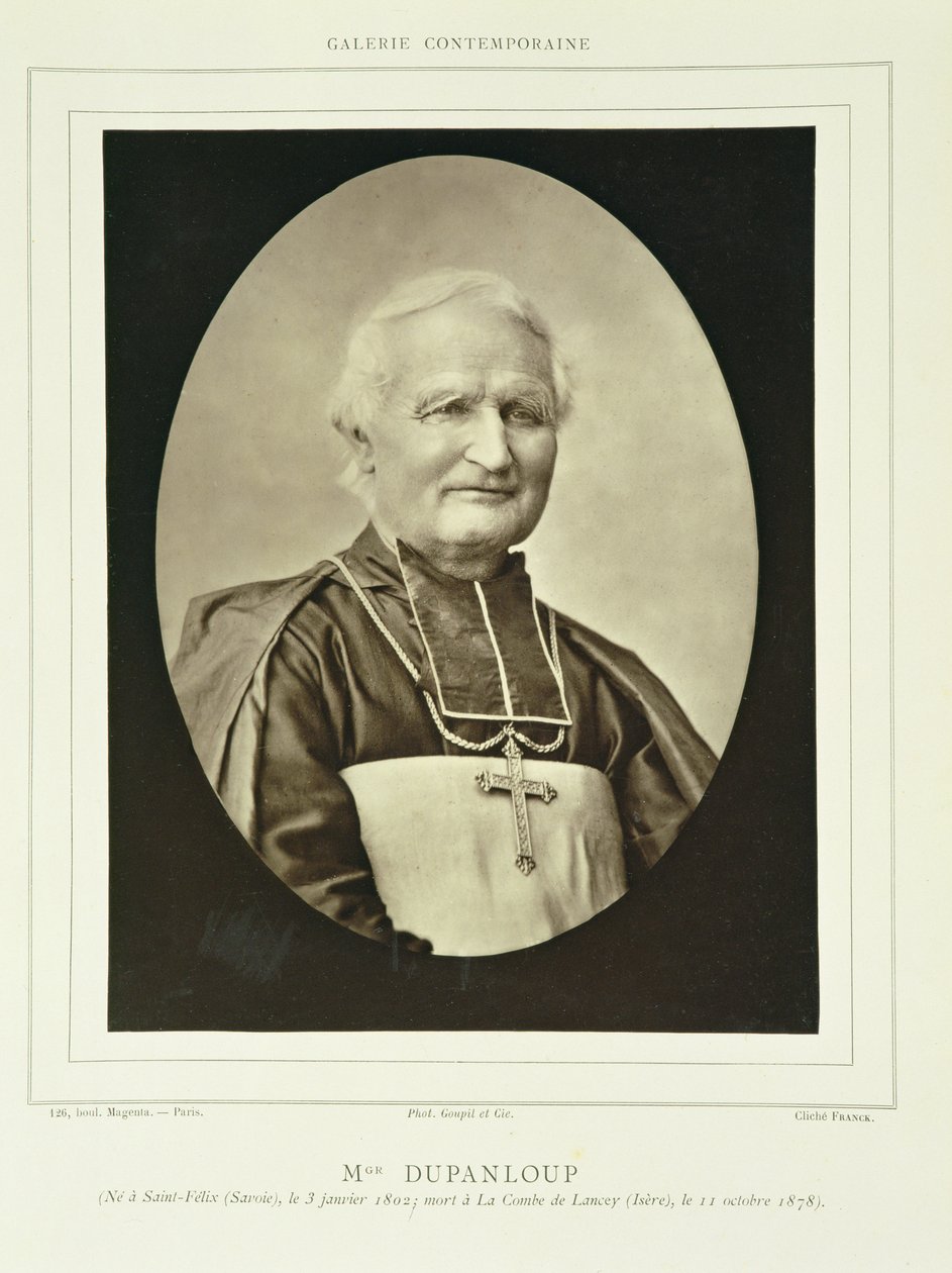 Felix Antoine Philibert Dupanloup (1802-78), fra 'Galerie Contemporaine', ca. 1874-78 av Franck