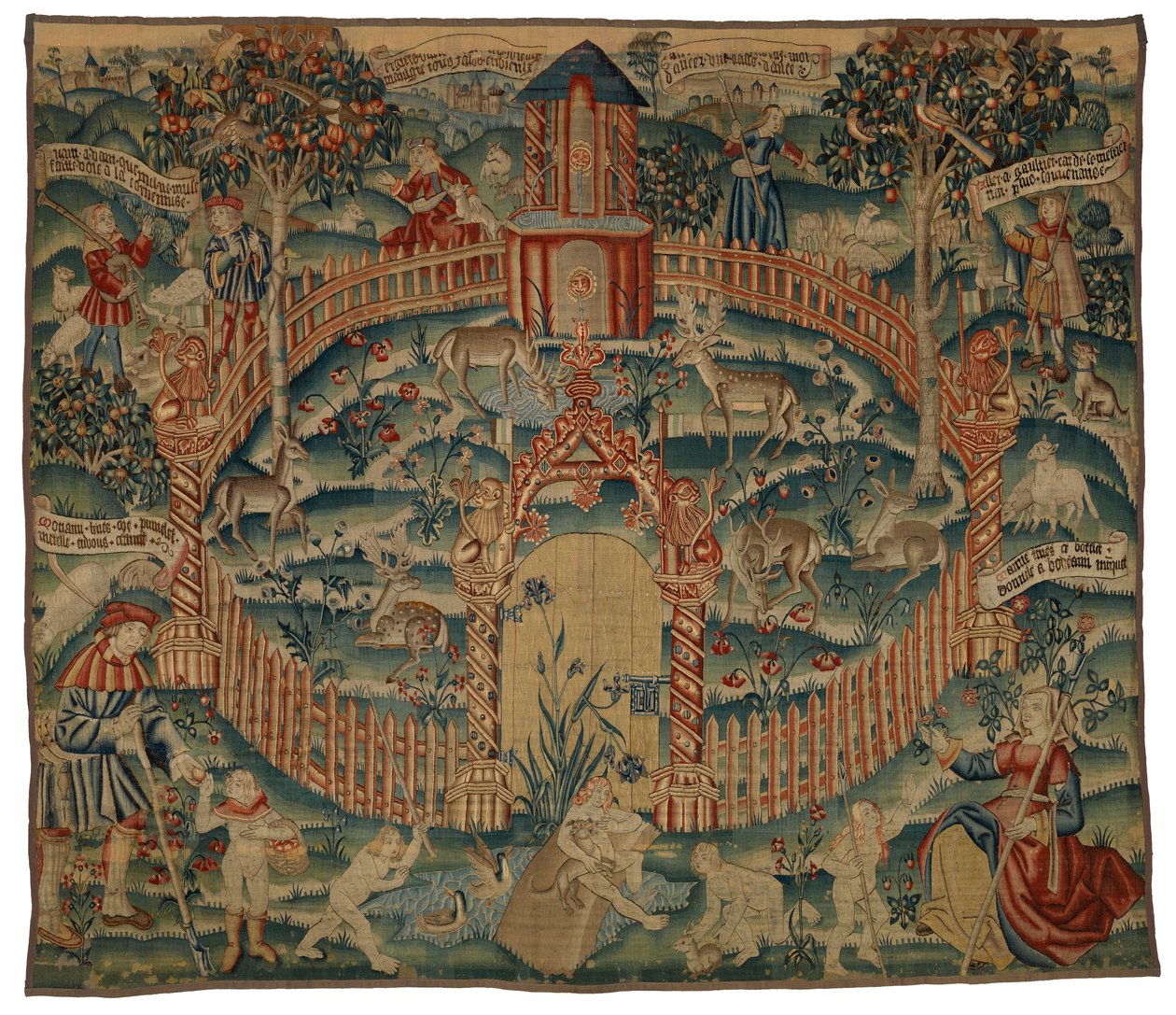 Tapet, Park au Cerfs, flamsk eller fransk, laget ca. 1500 (ull) av Franco Flemish School
