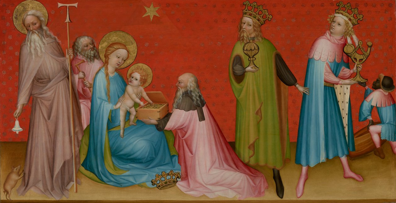 The Adoration of the Magi med Saint Anthony Abbed av Franco Flemish Master