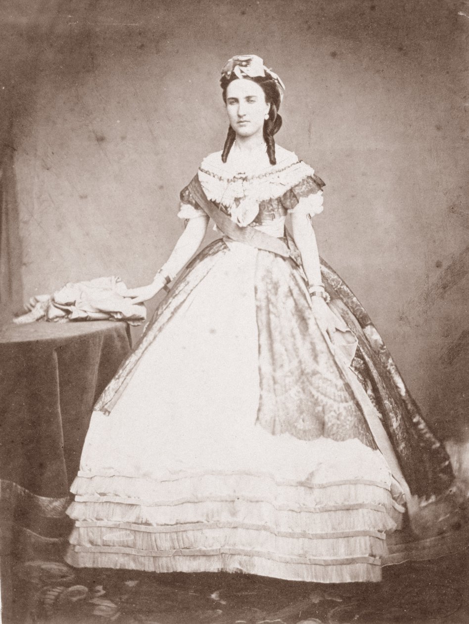Charlotte av Saxe-Cobourg-Gotha (1840-1927) prinsesse av Belgia og keiserinne av Mexico av Francois Aubert