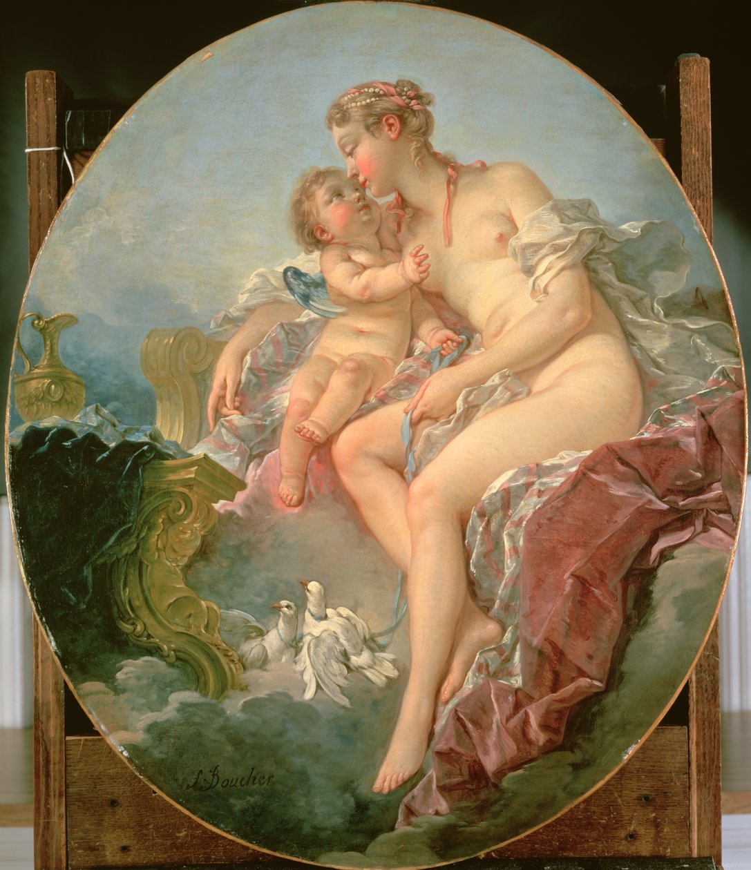 Amor som kjærtegner Venus av François Boucher