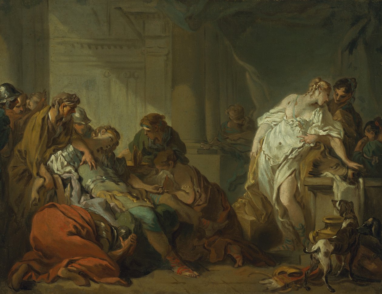 Meleagers død, ca. 1727 av François Boucher