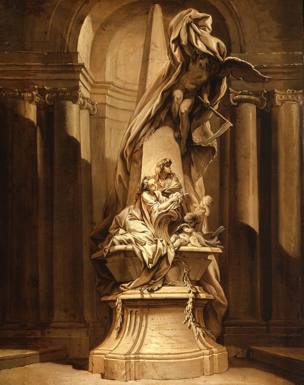 Monument til Mignard, ca. 1735 av François Boucher
