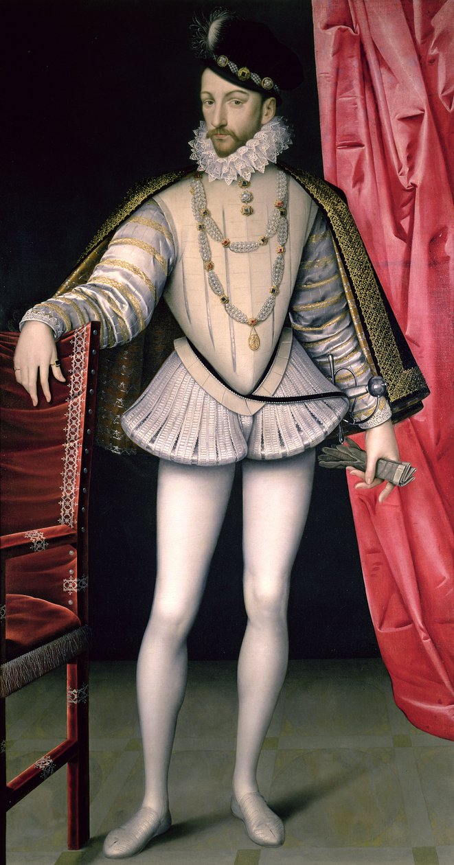 Portrett av Charles IX (1550-74) av François Clouet