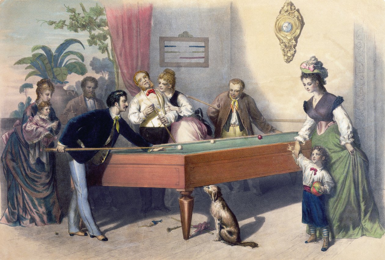 En familiesøndag, ca. 1860-70 av Francois Constant Mes